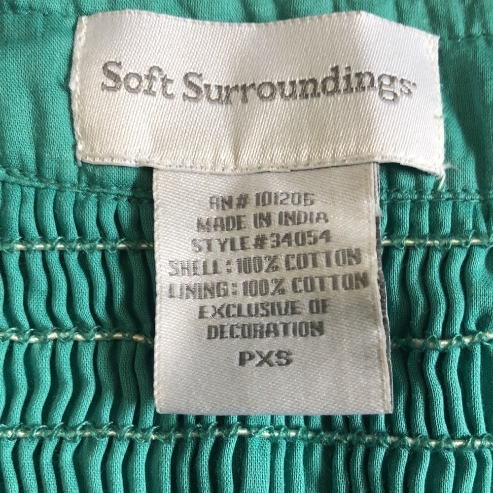 Soft Surroundings teal dress size PXS EUC - Picture 6 of 7